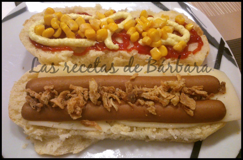 pan de hot dog abierto