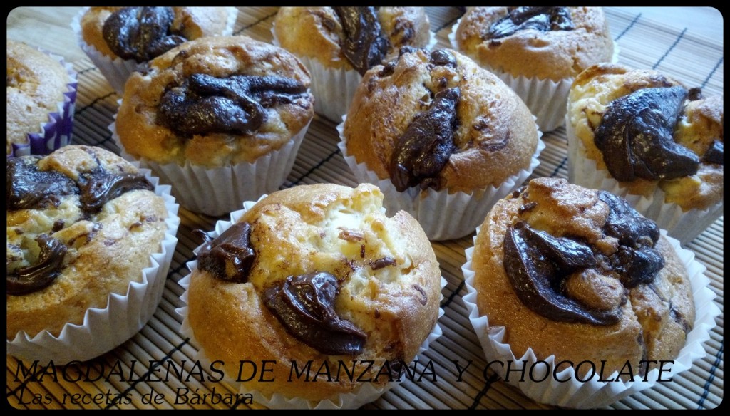 magdalenas de manzana y chocolate 2