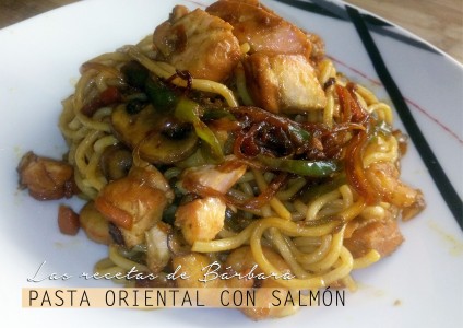 PASTA ORIENTAL CON SALMON