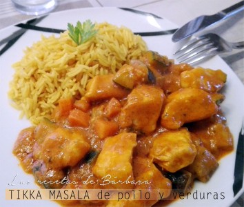 tikka masala de pollo y verduras simplificado